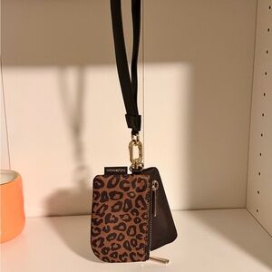 Lululemon Leopard Print Dual Pouch Wristlet
